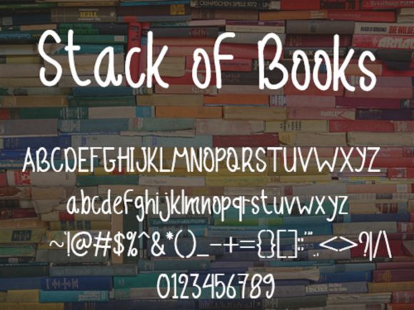 Stack of Books Font Poster 5