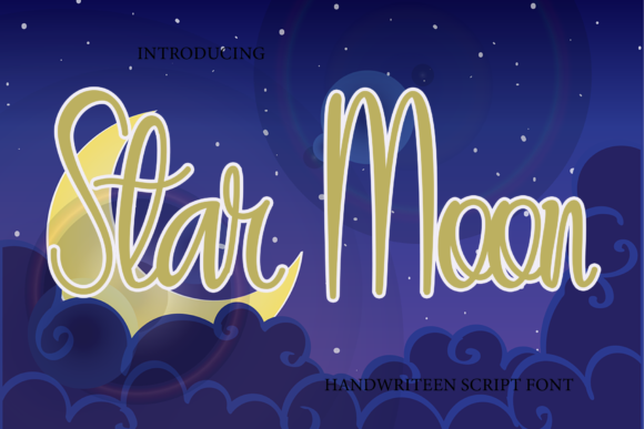 Star Moon Font Poster 1