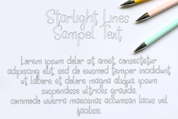 Starlight Lines Font Poster 3