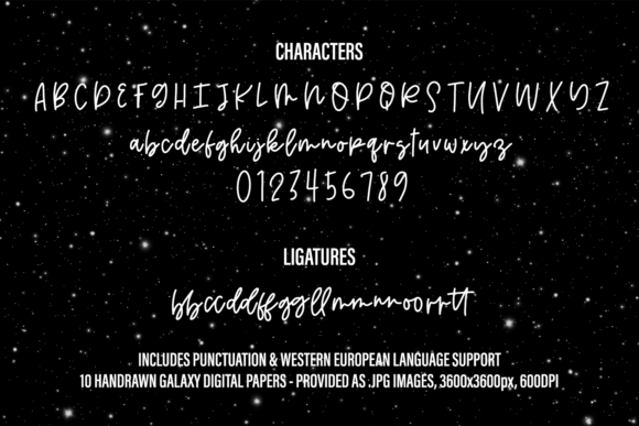 Starstuff Script Font Poster 10