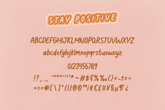 Stay Positive Font Poster 6