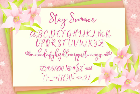 Stay Summer Font Poster 8