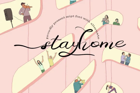 Stayhome Font Poster 1