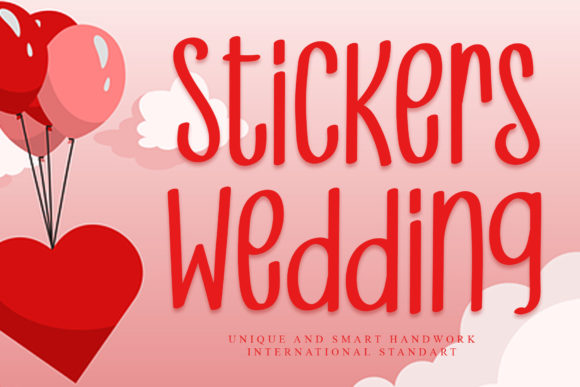Stickers Wedding Font Poster 1