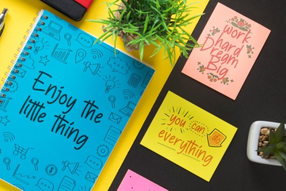 Sticky Marker Font Poster 3