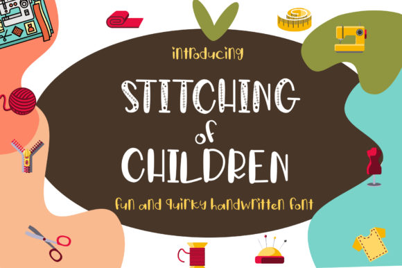 Stitching of Children Font Poster 1