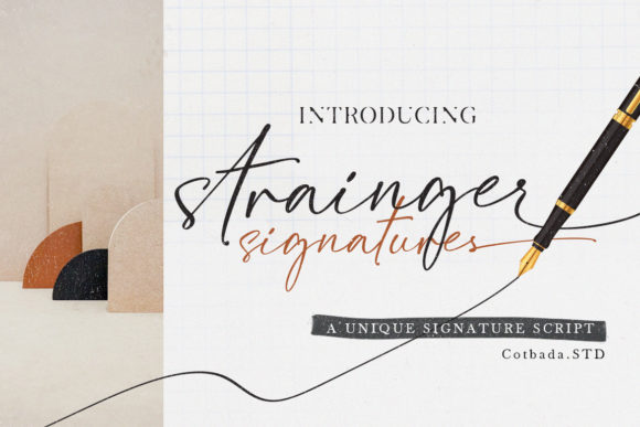 Strainger Signatures Font