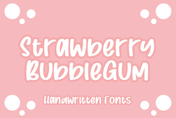 Strawberry Bubblegum Font Poster 1