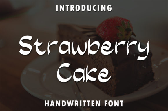 Strawberry Cake Font Poster 1
