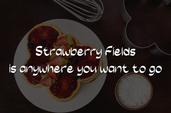 Strawberry Cake Font Poster 2