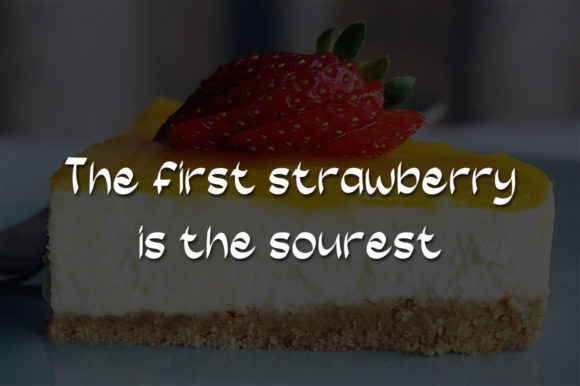 Strawberry Cake Font Poster 3
