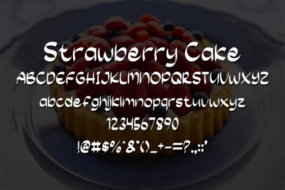 Strawberry Cake Font Poster 4