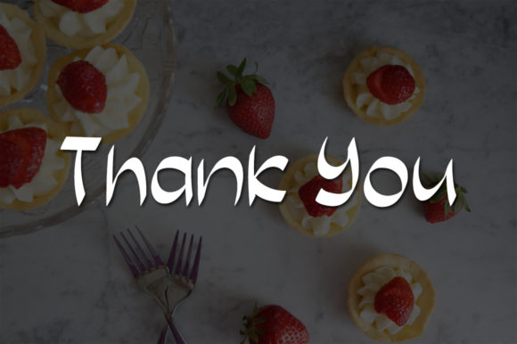 Strawberry Cake Font Poster 5