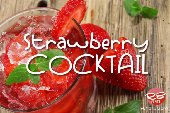 Strawberry Cocktail Font Poster 1
