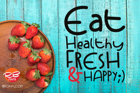 Strawberry Cocktail Font Poster 2