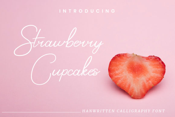 Strawberry Cupcakes Font Poster 1