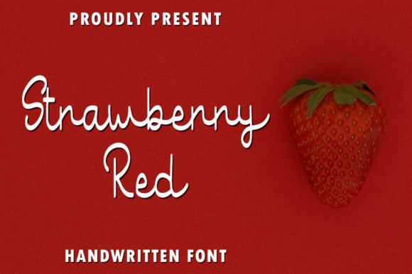 Strawberry Red Font Poster 1