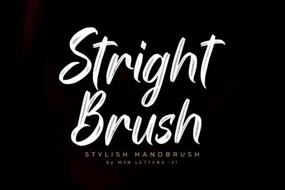 Stright Brush Font Poster 1