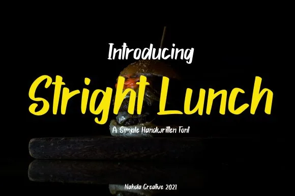 Stright Lunch Font Stright Lunch Font Poster 1