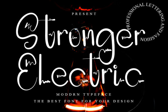 Stronger Electric Font Poster 1