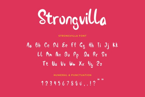 Strongvilla Font Poster 4