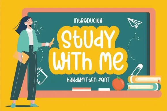 Study with Me Font Study with Me Font Poster 1