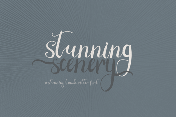 Stunning Scenery Font Poster 1