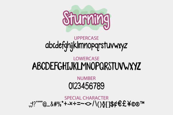 Sturning Font Poster 2