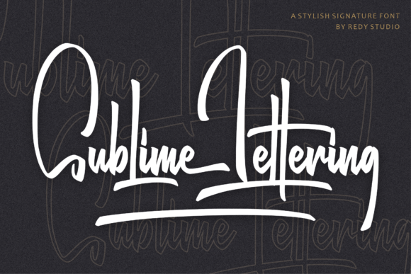 Sublime Lettering Font Poster 1