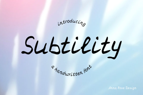 Subtility Font Poster 1