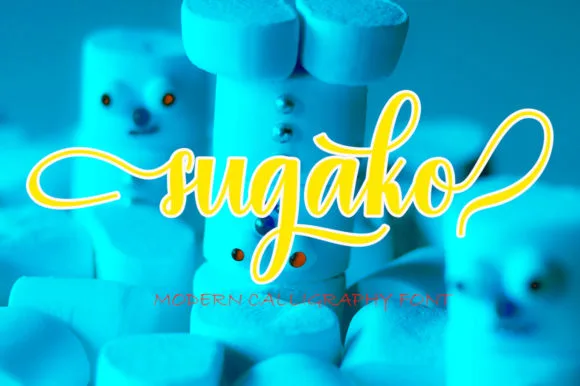 Sugako Font Sugako Font Poster 1