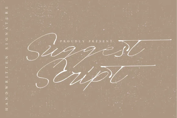 Suggest Script Font Suggest Script Font Poster 1