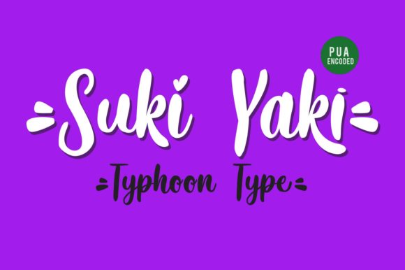 Suki Yaki Font Poster 2