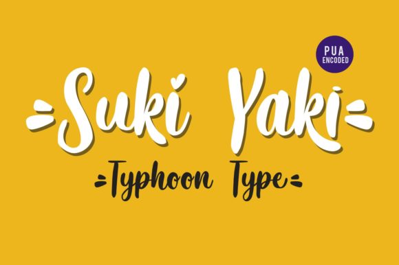 Suki Yaki Font Poster 3