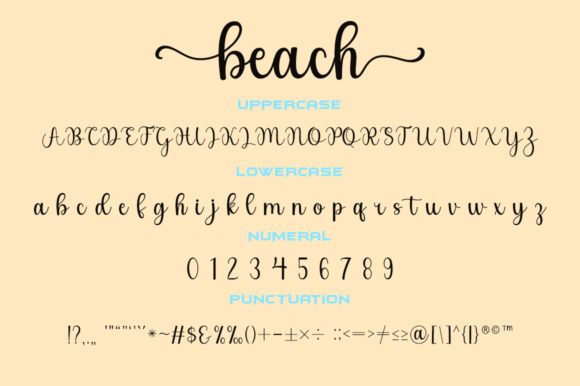 Summer Beach Font Poster 4