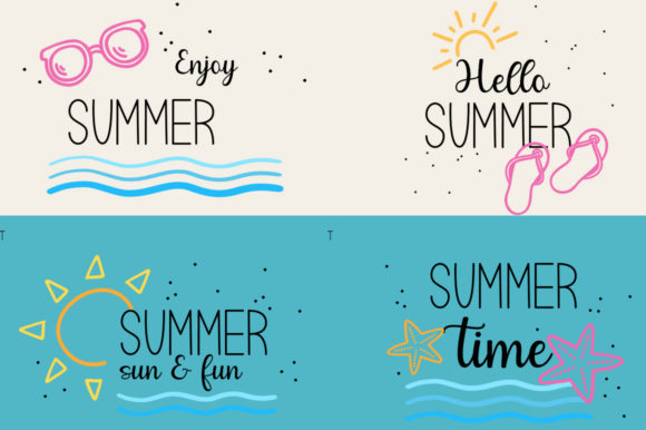 Summer Beauty Beach Font Poster 3