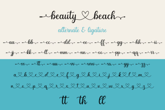Summer Beauty Beach Font Poster 5