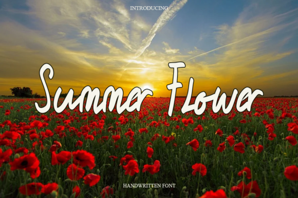 Summer Flower Font Poster 1