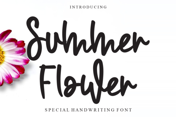 Summer Flower Font Poster 1