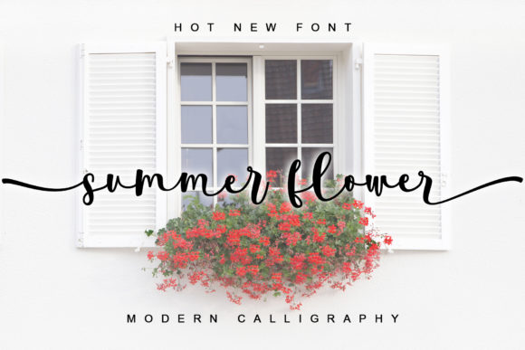 Summer Flower Font Poster 1