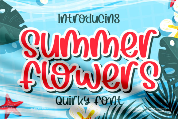 Summer Flowers Font Poster 1
