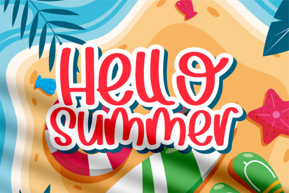 Summer Flowers Font Poster 2