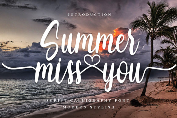 Summer Miss You Font Poster 1