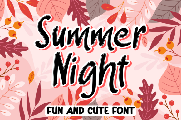 Summer Night Font Poster 1