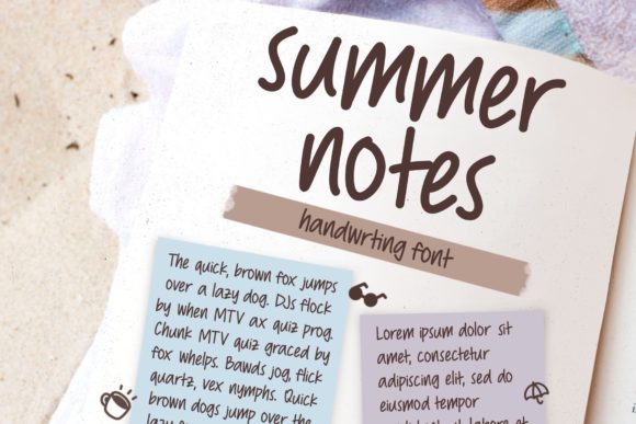 Summer Notes Font