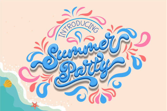 Summer Party Font Poster 1