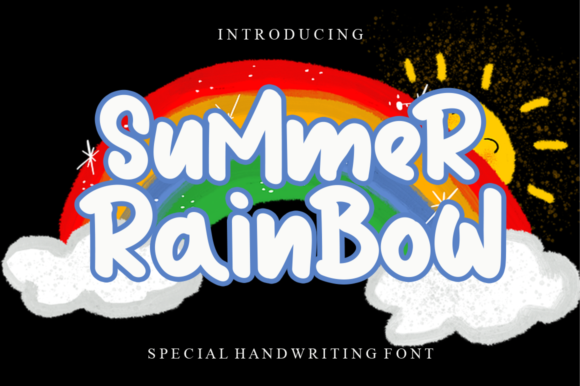 Summer Rainbow Font Poster 1