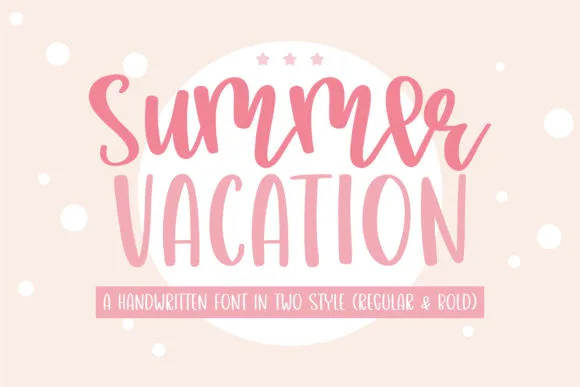 Summer Vacation Font Summer Vacation Font Poster 1