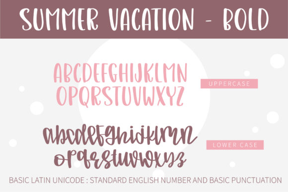 Summer Vacation Font Poster 3