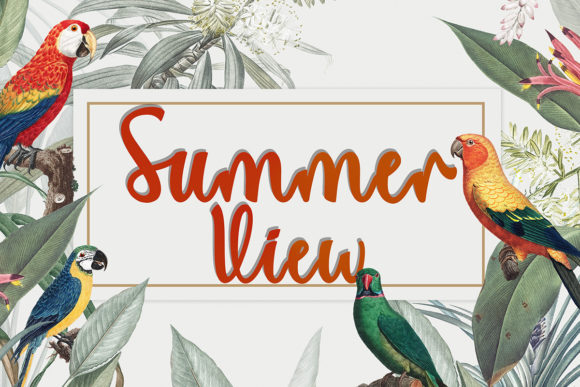 Summer View Font Poster 1